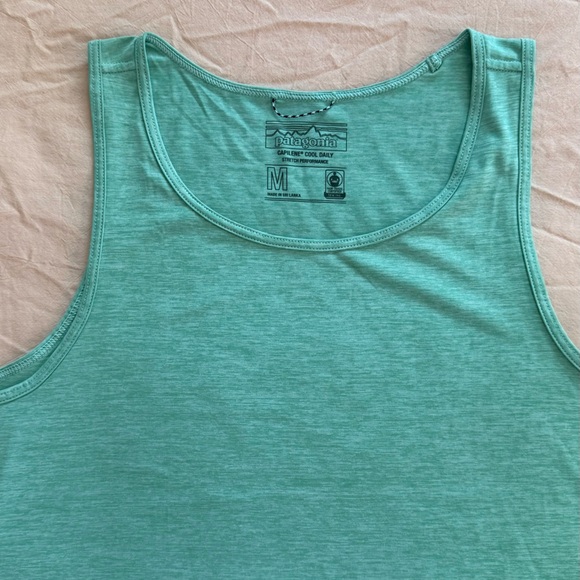 Patagonia Green Capilene Cool Daily Tank Top M - Picture 2 of 3